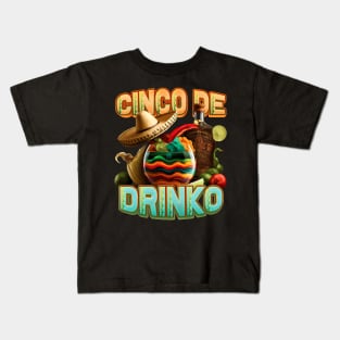 Cinco De Drinko Cinco De Mayo Bachelorette Mexican Party Kids T-Shirt